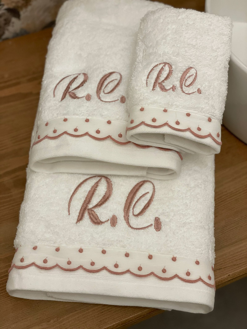 juego toallas bordadas algodon rizo